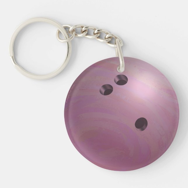 Bowling Ball Pink Keychain (Front)