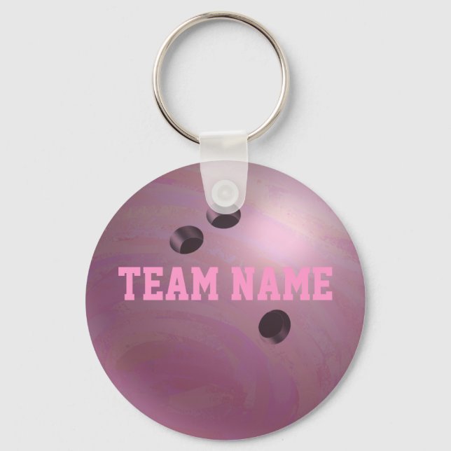 Bowling Ball Pink Keychain (Front)