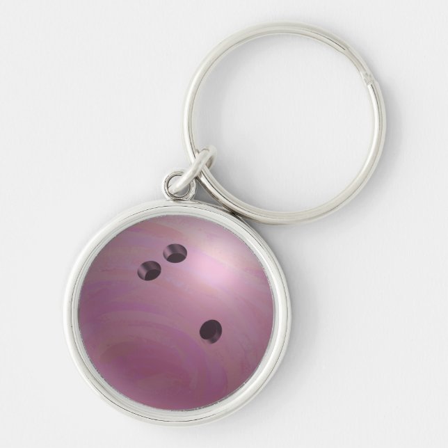 Bowling Ball Pink Keychain (Front)