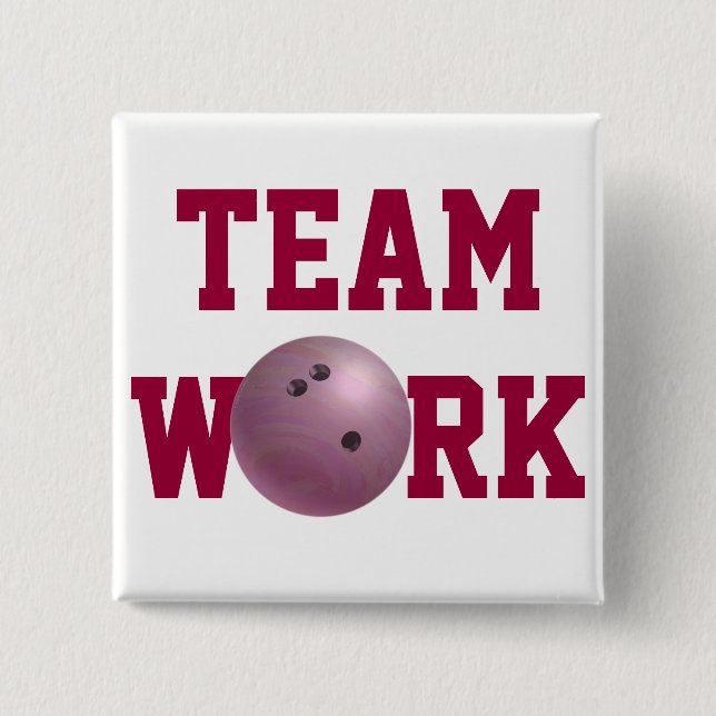 Bowling Ball Pink Pinback Button (Front)