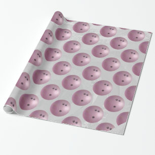 Bowling Ball Pink Wrapping Paper