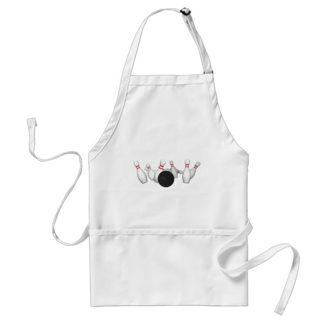 Bowling Ball & Pins: 3D Model: Adult Apron (Front)