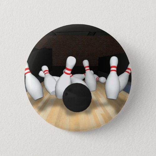 Bowling Ball  Pins 3D Model Button