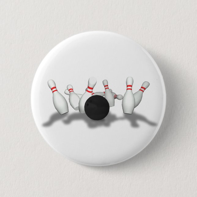 Bowling Ball & Pins: 3D Model: Button (Front)
