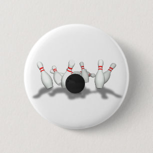 Bowling Ball & Pins: 3D Model: Button