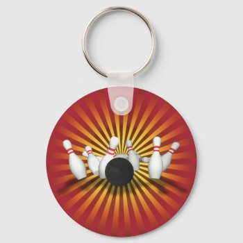 Bowling Ball & Pins: 3d Model: Keychain by spiritswitchboard at Zazzle