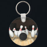 Bowling Ball & Pins: 3D Model: Keychain<br><div class="desc">The Artwork featured on this product was created with 3D Modeling Software,  and Photoshop. Artwork by: Brady Arnold.</div>