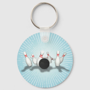 Bowling Ball & Pins: 3D Model: Keychain