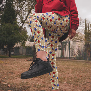 Bowling Ball, Pins and Shoes Patterned Leggings
