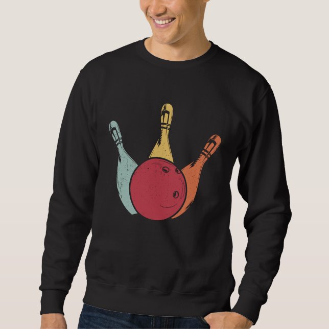 Bowling Ball Pins Bowler Strike Bowling Legend Bow Sweatshirt (Front)