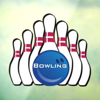 Bowling Ball Pins Window Cling by SjasisSportsSpace at Zazzle