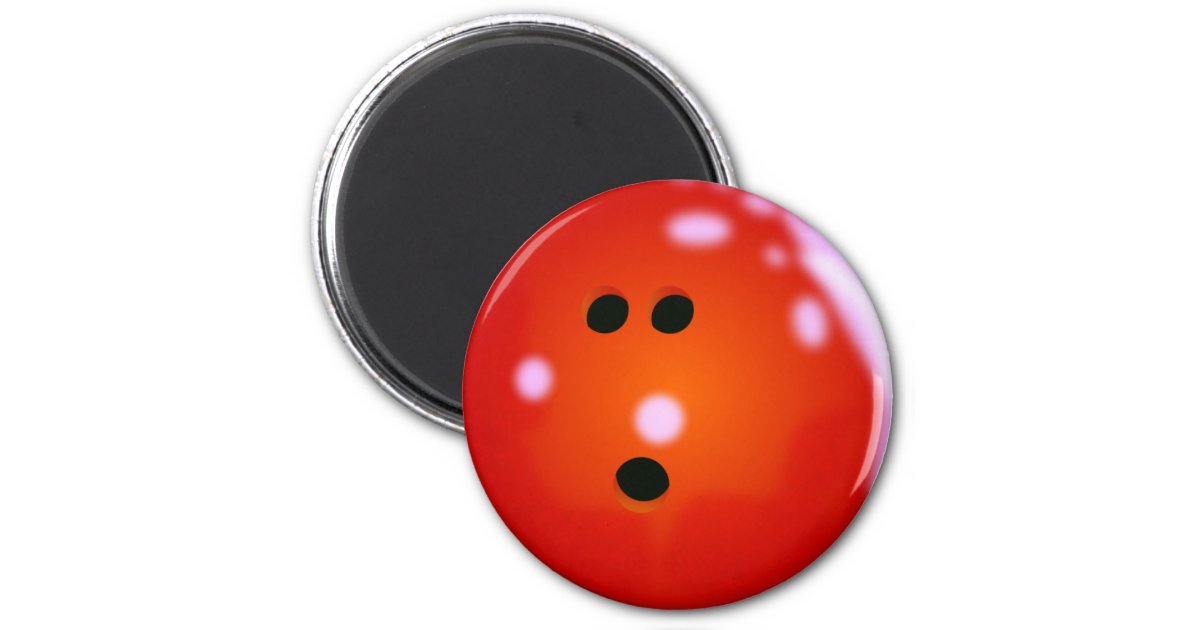 Bowling Ball (Red) Magnet | Zazzle