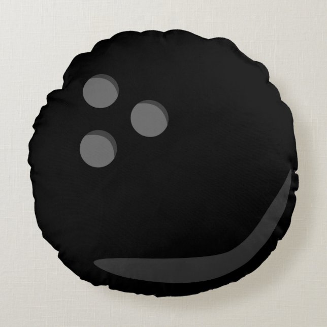 Bowling Ball Round Pillow (Front)