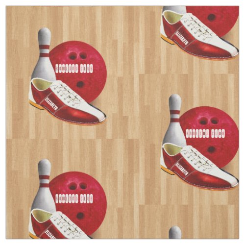 Bowling Ball Shoe And Pin With Your Custom Name Fabric