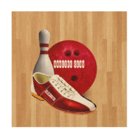 Bowling Ball Shoe And Pin With Your Custom Name