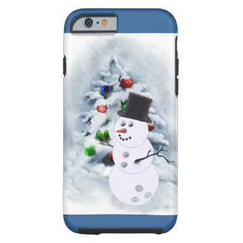 Bowling Ball Snowman Christmas Tough Iphone 6 Case by TheSportofIt at Zazzle