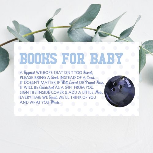 Bowling Ball Sport Baby Shower Books For Baby Card