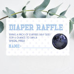 Bowling Ball Sports Baby Shower Diaper Raffle Enclosure Card<br><div class="desc">This is a Blue Bowling Ball Sports themed baby shower Diaper Raffle card.

Bring Diapers baby shower for boy</div>