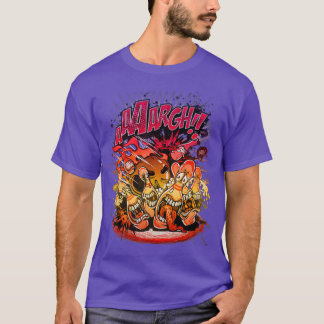 Bowling Ball Striking Pins Funny Bowling Ball Knoc T-Shirt