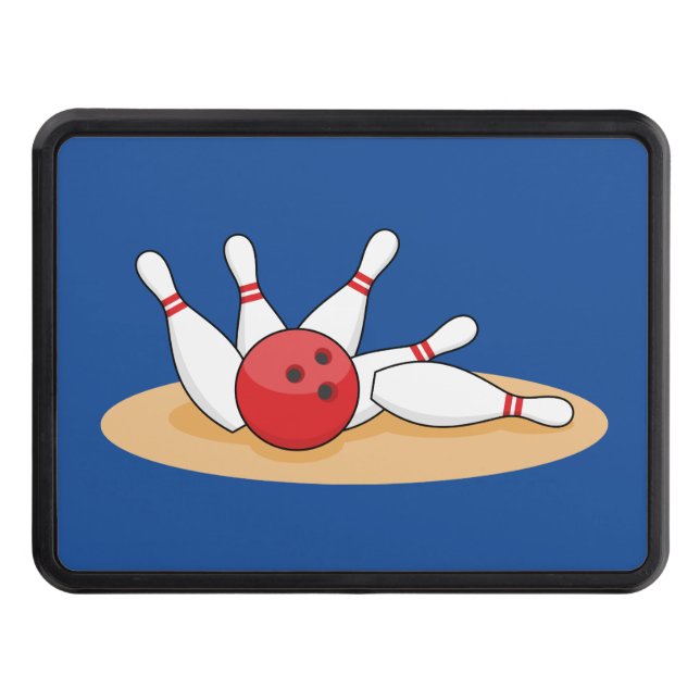 Bowling Ball Striking Skittles Hitch Cover (Front)