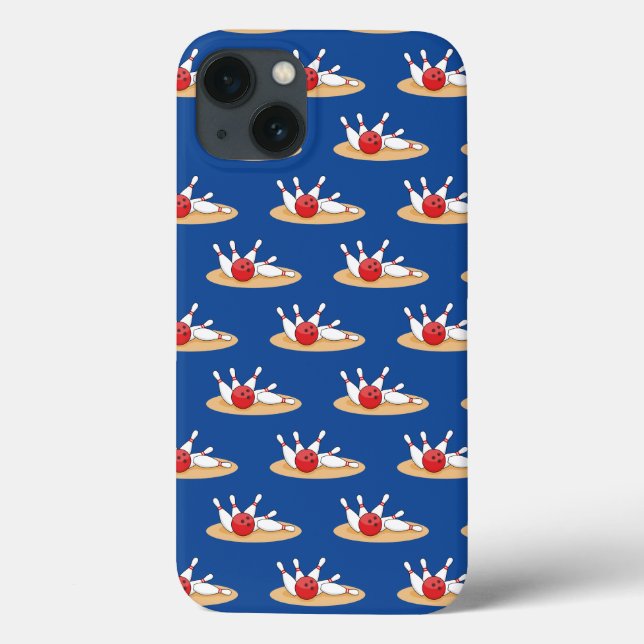 Bowling Ball Striking Skittles Pattern Case-Mate iPhone Case (Back)