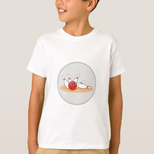 Bowling Ball Striking Skittles  T-Shirt