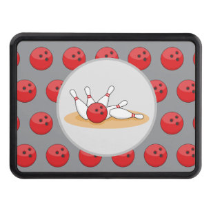 Bowling Ball Striking Skittles with Ball Pattern Hitch Cover