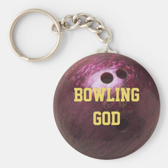 Bowling Ball Texture Personalized Keychain