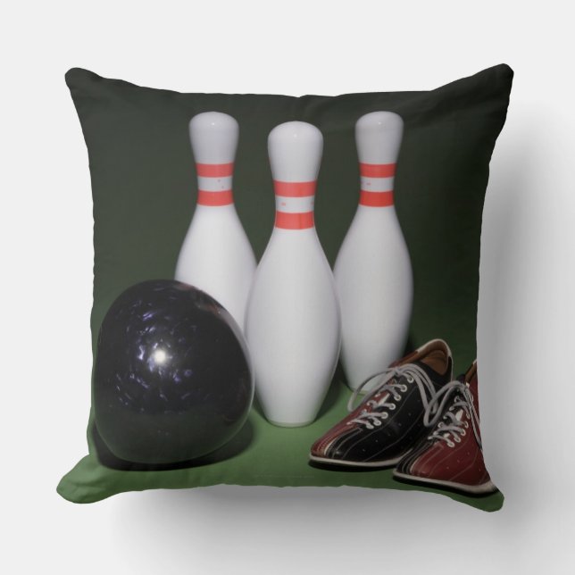 Bowling Ball Throw Pillow (Front)
