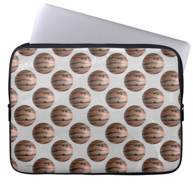 Bowling Ball Tiger Orange Laptop Sleeve (Front)