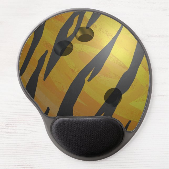 Bowling Ball Tiger Yellow Gel Mouse Pad (Front)
