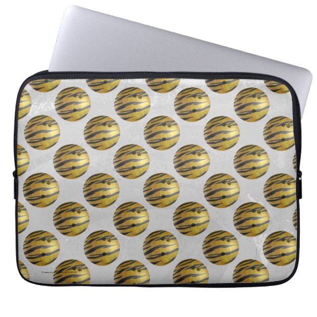 Bowling Ball Tiger Yellow Laptop Sleeve (Front)