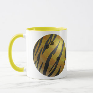 Bowling Ball Tiger Yellow Mug