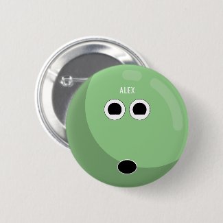 Bowling Ball w/ Your Name | Sage Green/White
