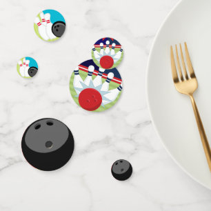 Bowling Balls and Bowling Pins Confetti