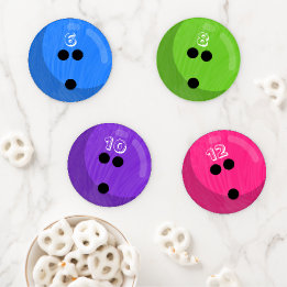 Bowling Balls | Bright & Fun Colorful House Balls Coaster Set