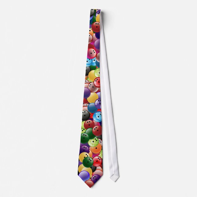 Bowling Balls Collage Tie (Front)