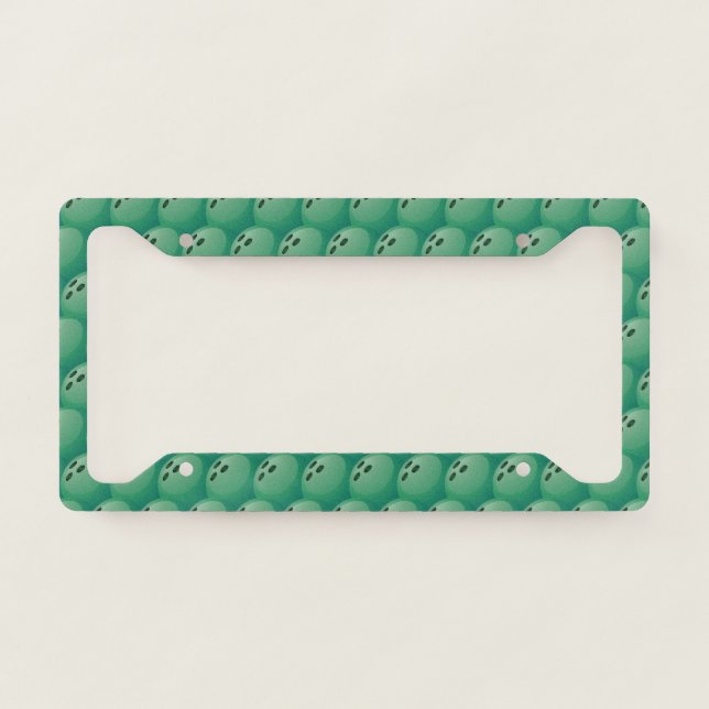 Bowling Balls Design License Plate Frame (Front)