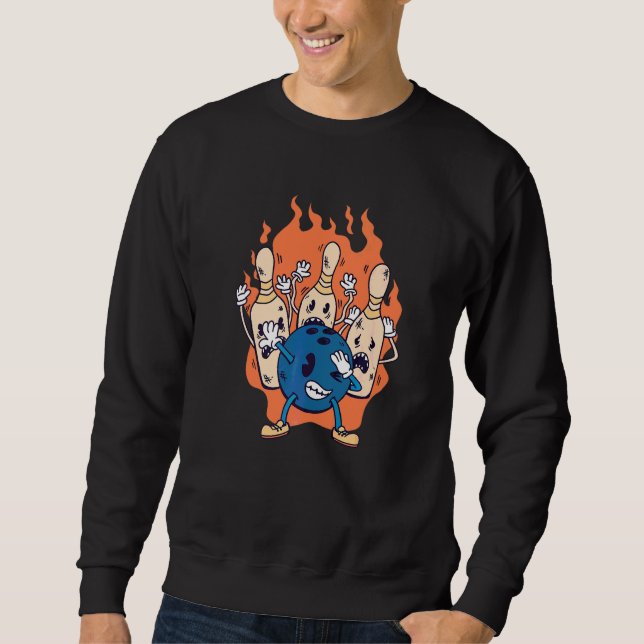 Bowling Balls Pins Sweatshirt (Front)