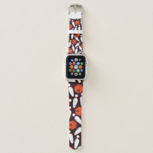 Bowling Balls & Ten Pins Pattern - Bowler Gifts Apple Watch Band