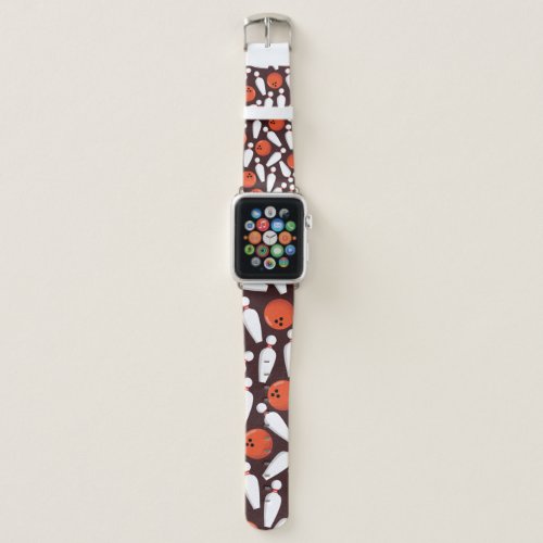 Bowling Balls  Ten Pins Pattern _ Bowler Gifts Apple Watch Band