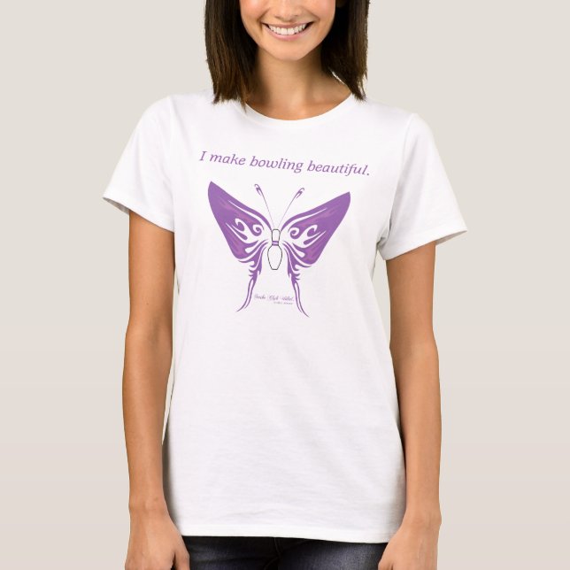Bowling Beauty (Purple) T-Shirt (Front)