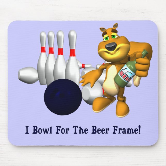 Bowling Beer Frame Mouse Pad (Front)