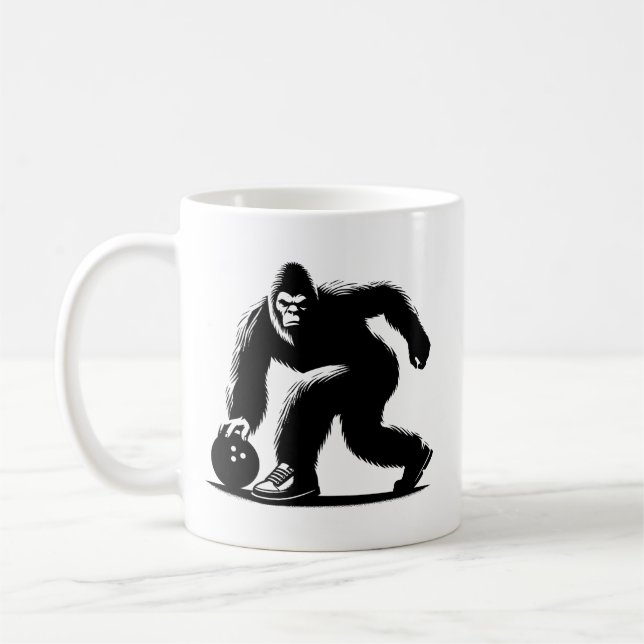 Bowling Bigfoot  Coffee Mug (Left)