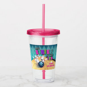Bowling Birthday 16oz Tumbler - Girl
