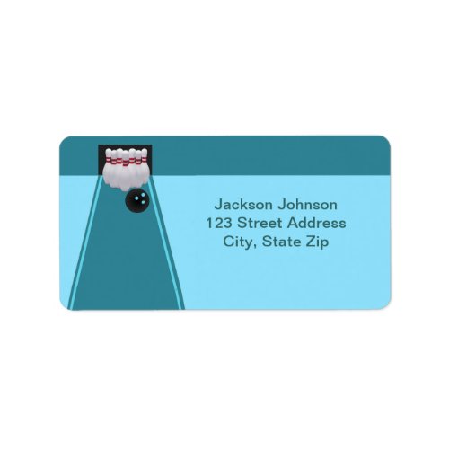 Bowling Birthday Address Label