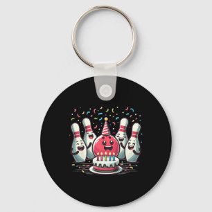 Bowling Birthday And Bday Party For Boy And Girl Keychain