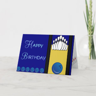 Bowling Birthday Card