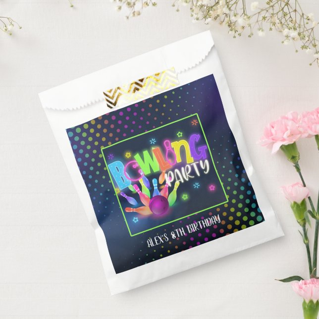Bowling Birthday Favor Bag - Bowling Party (Sealed)