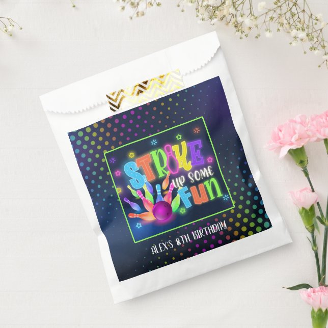 Bowling Birthday Favor Bag - Strike Up Some Fun (Sealed)